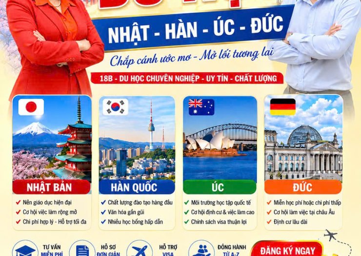 🔥 HOT NHẤT THÁNG 8 – DU HỌC 4 NƯỚC  CÙNG KIYOKAWA ĐÀ NẴNG 🔥