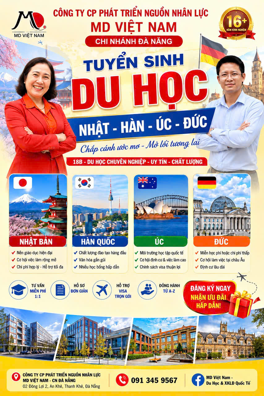 🔥 HOT NHẤT THÁNG 8 – DU HỌC 4 NƯỚC  CÙNG KIYOKAWA ĐÀ NẴNG 🔥